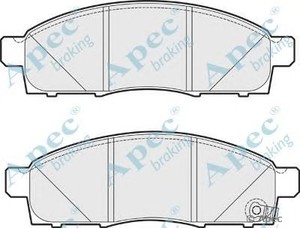 Фото Комплект гальмівних колодок, дискове гальмо APEC braking PAD1780