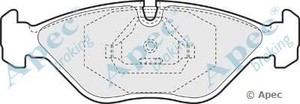 Фото Комлект гальмівних колодок, дисковий механізм APEC braking PAD651