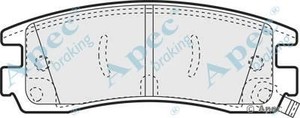 Фото Комлект гальмівних колодок, дисковий механізм APEC braking PAD989