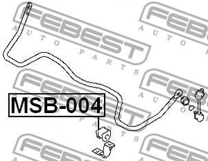 Фото Втулка заднього стабілізатора d24 Febest MSB004