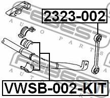 Фото Втулка переднього стабілізатора комплект d20 Febest VWSB002KIT