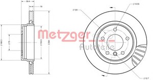 Фото Гальмівний диск Metzger 6110182