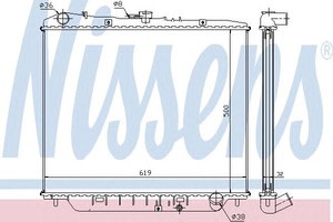Фото Радіатор, охолодження двигуна Nissens 63002